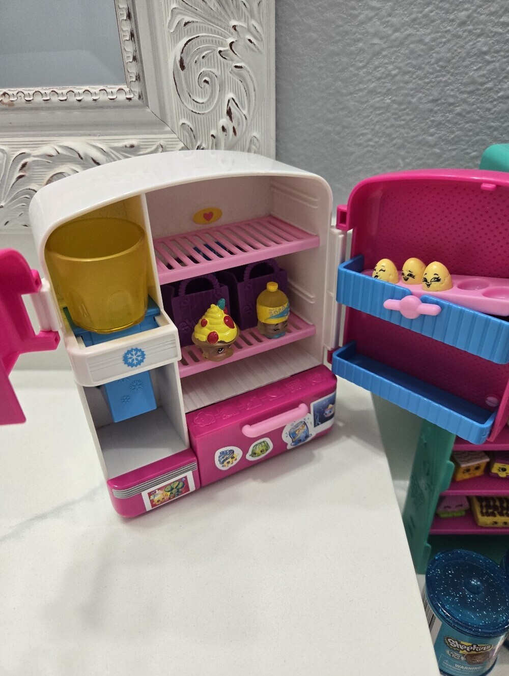 Ginormous OG Shopkins Playset Bundle with Pink, Teal and White Accessories - Picture 10 of 16